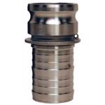 Stainless Steel Boss-Lock™ Type E Adapter x Hose Shank